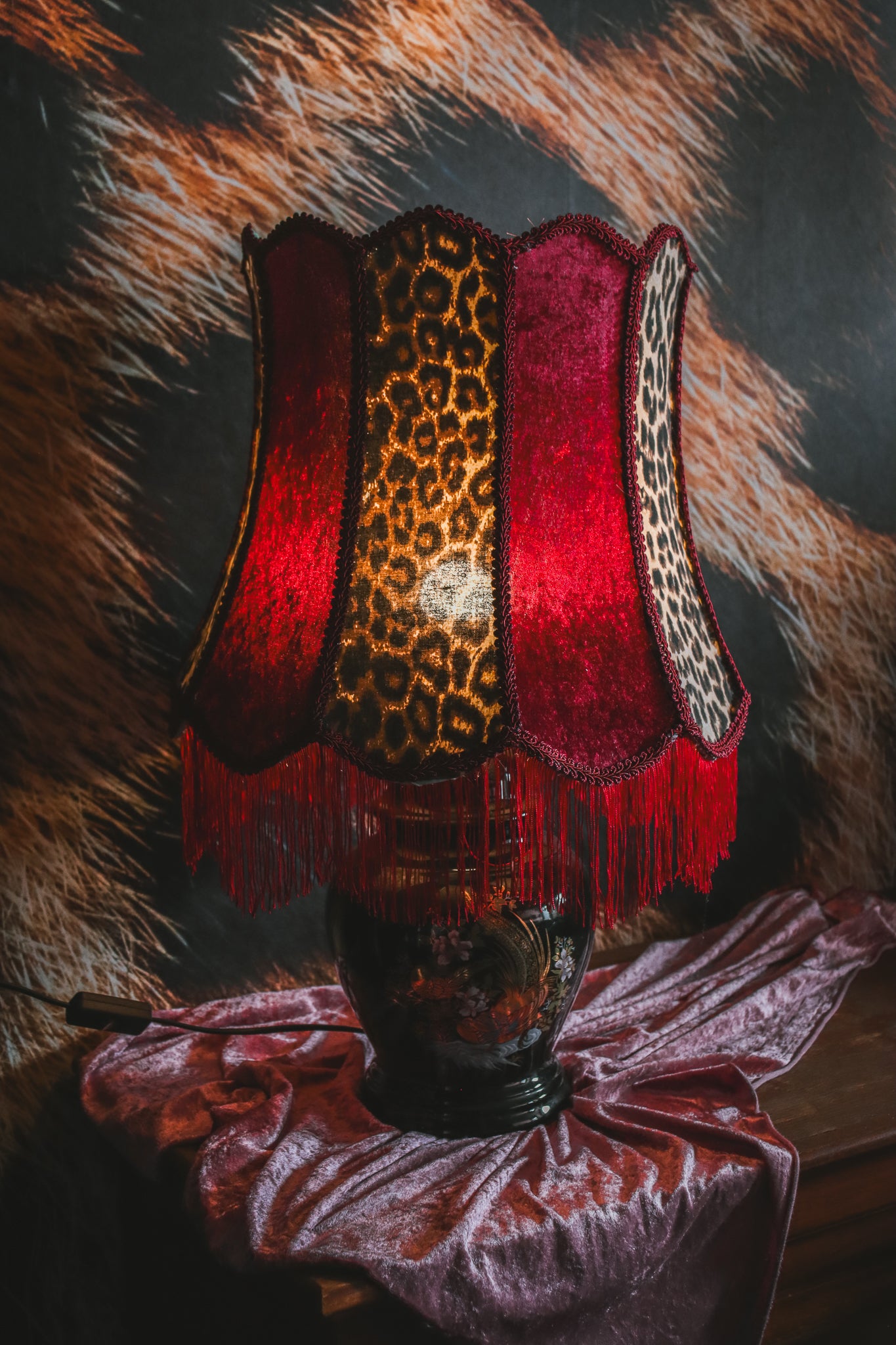 Lampe Velvet Leopard (pièce unique)
